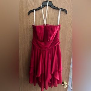 Chiffon Red Bridesmaid Dress